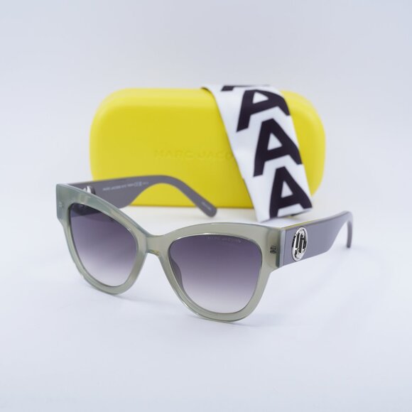 Marc Jacobs MARC 697/S 06CR 9O Sunglasses Sage Cat Eye Frame, Dark Grey Lenses - Picture 9 of 9